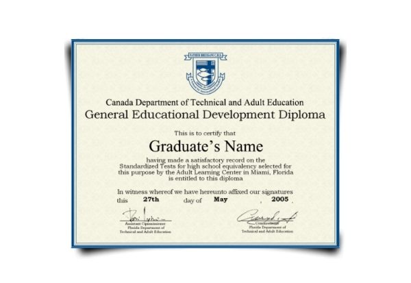Canada GED Diploma