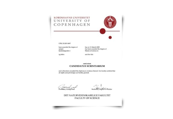 Denmark University Diploma