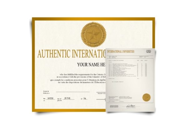 Other Countries University Diploma & Transcript Set