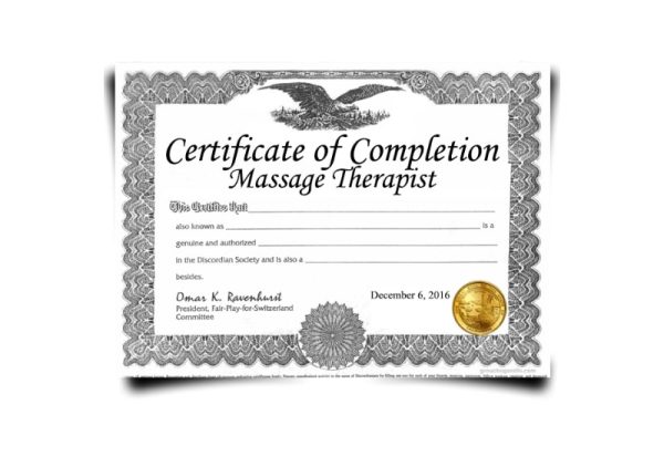 Massage Therapist Certificate