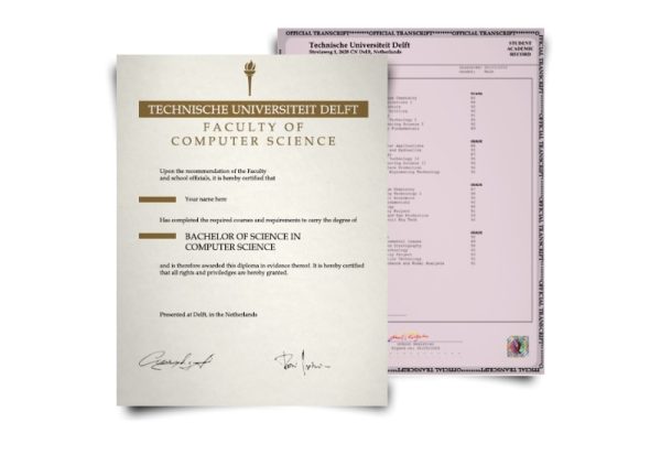 Canada College Diploma & Transcript Set