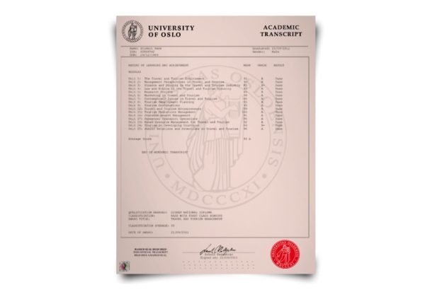 Norway University Transcript