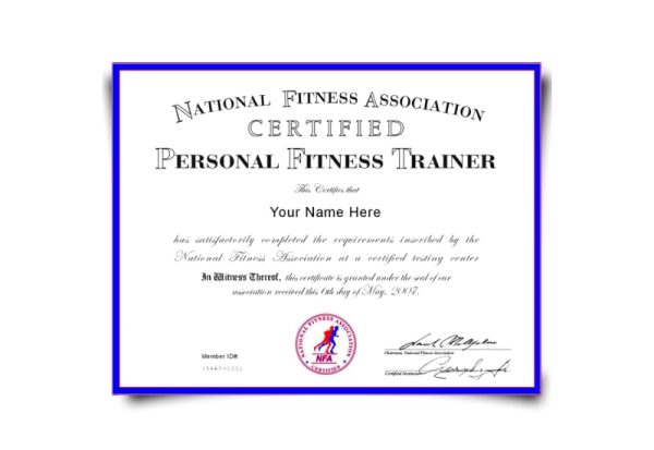 Personal Trainer Certificate