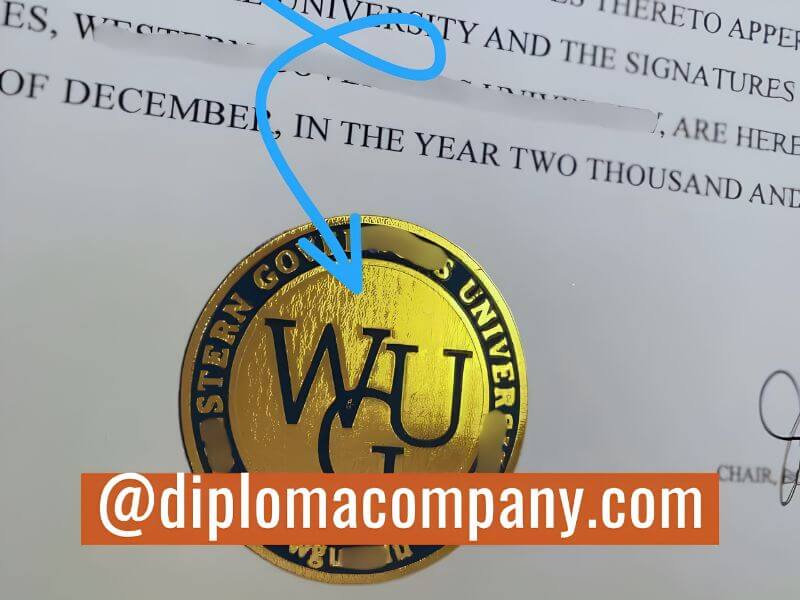 Gold embossed seal and parchment detail on a replica diploma