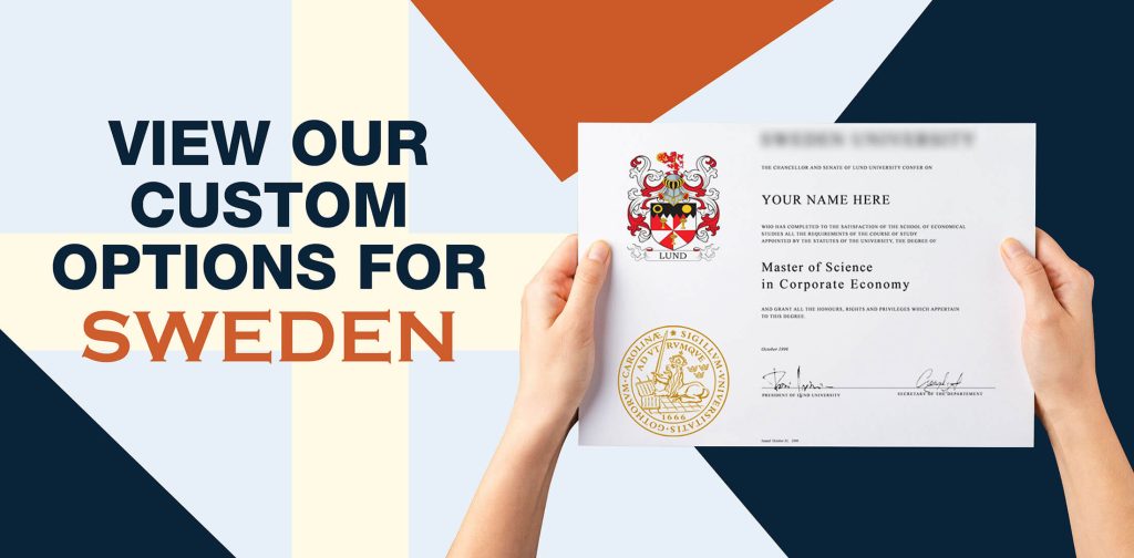 Online Sweden college diplomas, degrees, and transcripts