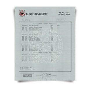 Australia University Diploma & Transcript Set