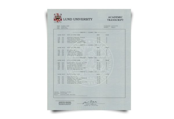 Australia University Diploma & Transcript Set