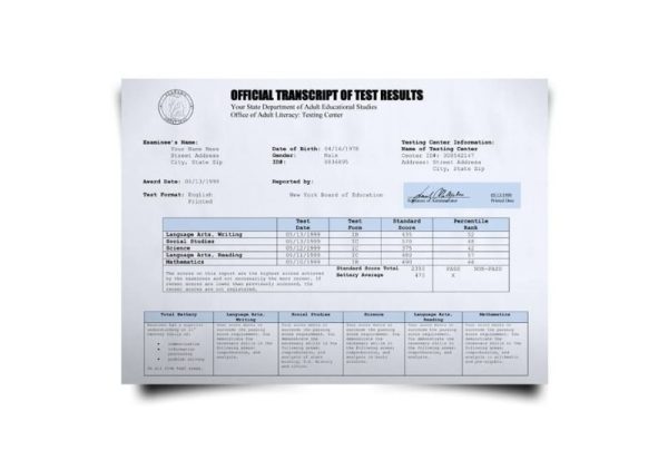 USA GED Transcript